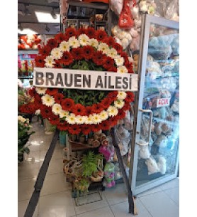 cenaze çelengi kırmızı beyaz celbera